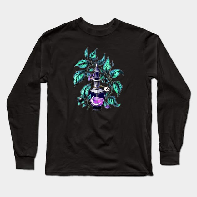 Belladonna poisonous herb Long Sleeve T-Shirt by Sitenkova